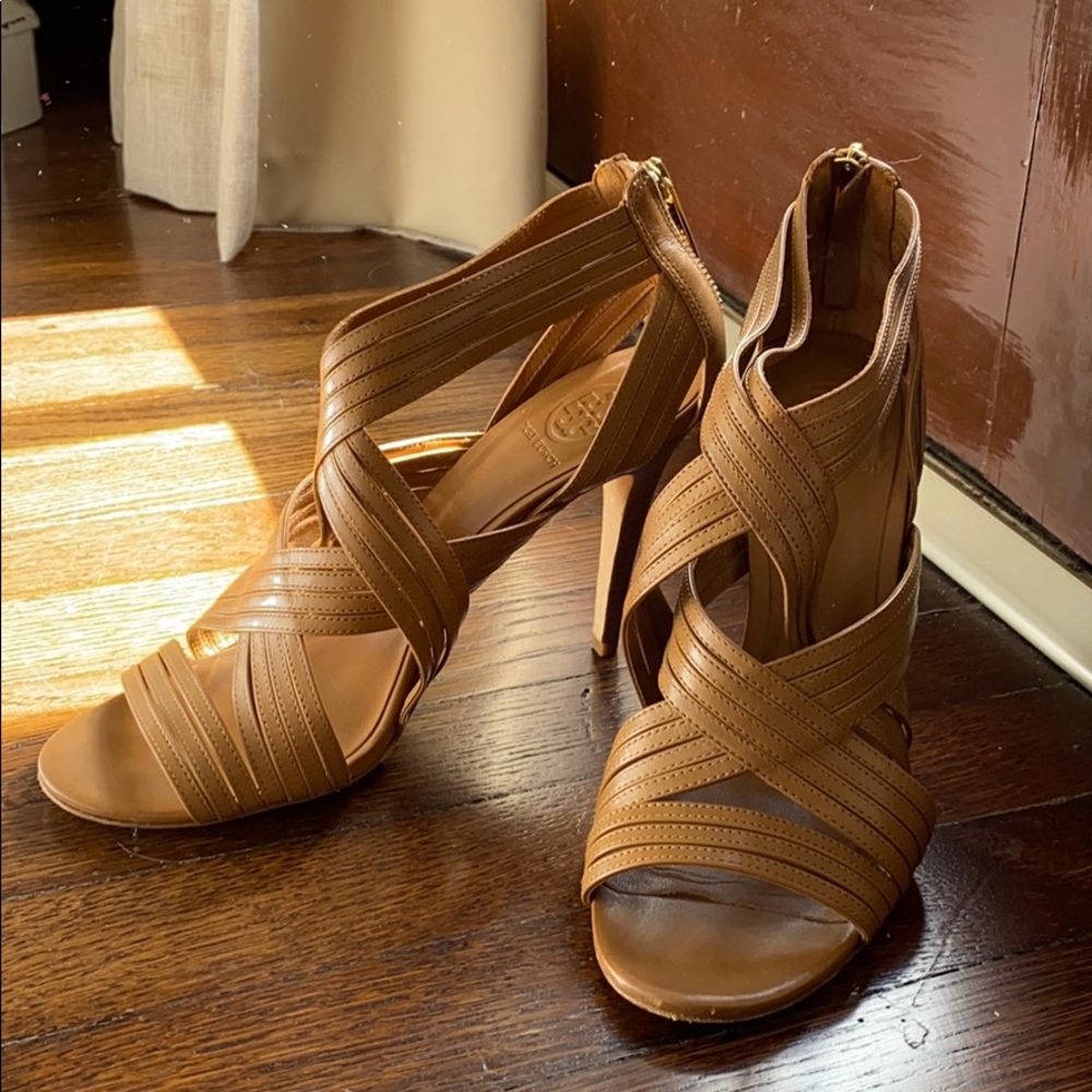 Tory Burch Tan Leather Heels